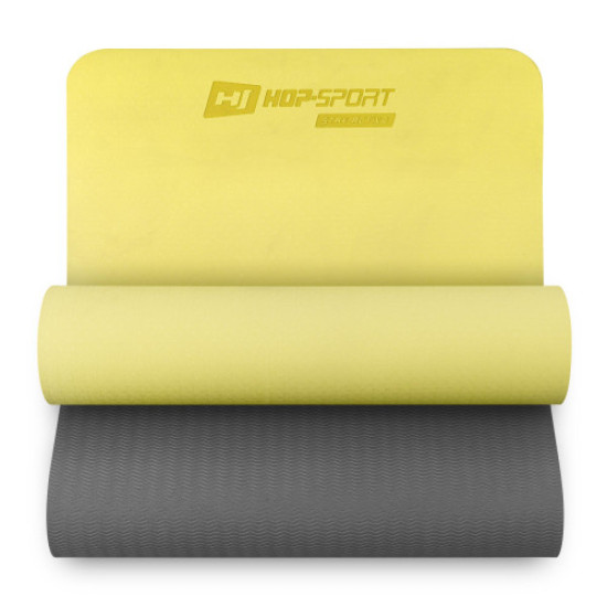 Купить Коврик для фитнеса  Hop-Sport HS-T006GM TPE yellow-gray в Киеве - фото №1